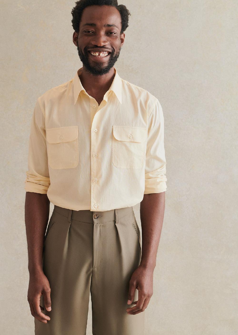 de bonne facture Chemise D'Artiste Voile de Coton Lavé de bonne facture Chemise D'Artiste Voile de Coton Lavé