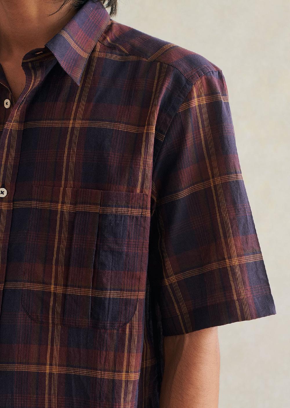 De Bonne Facture Chemise De Peintre Manches Courtes Voile De Coton Japonais