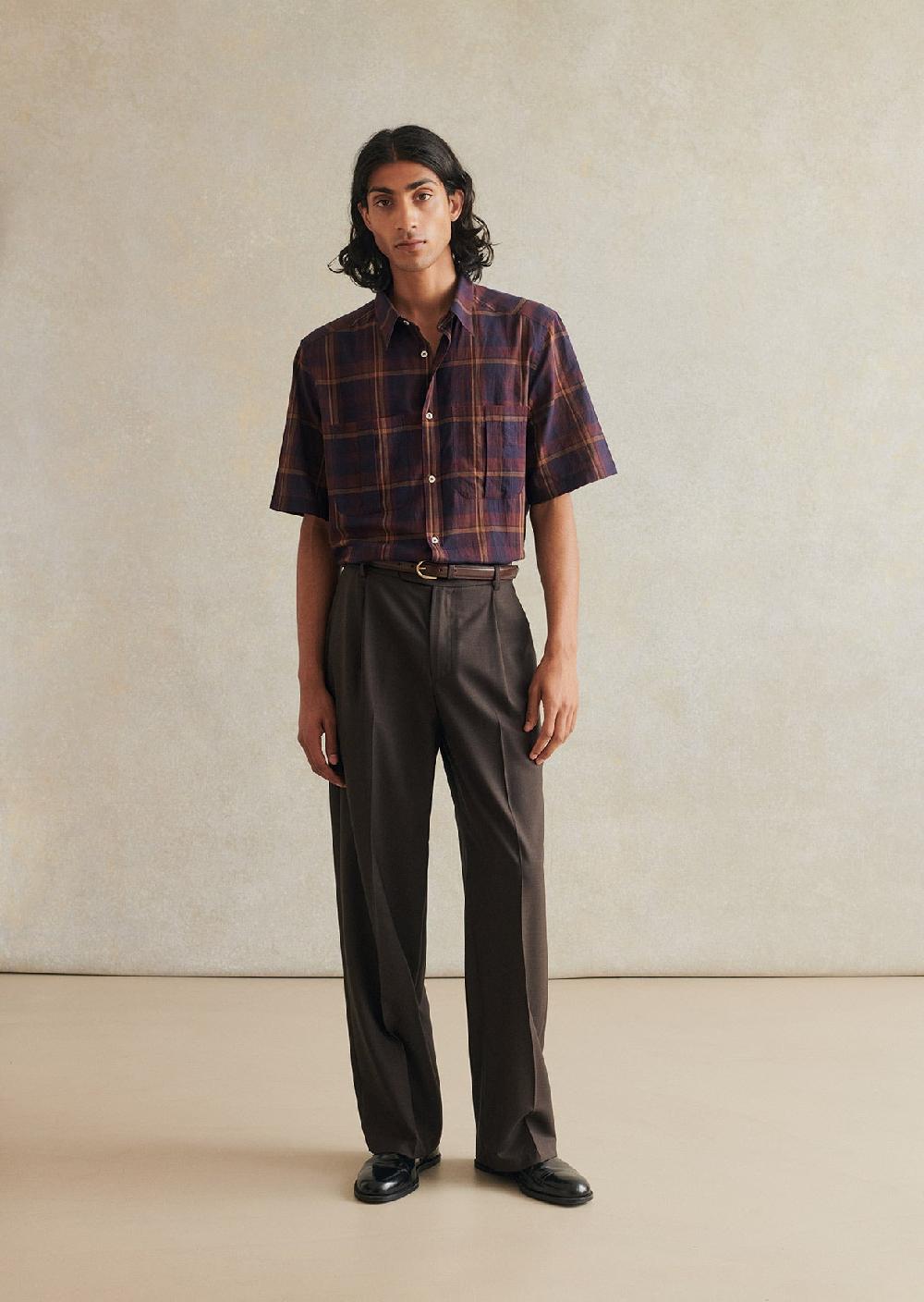 De Bonne Facture Chemise De Peintre Manches Courtes Voile De Coton Japonais