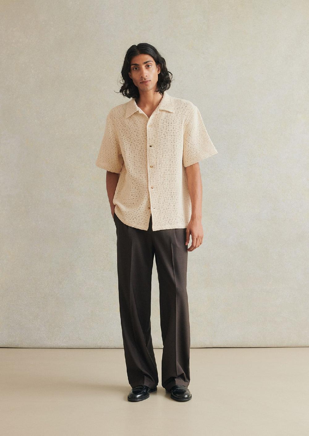 De Bonne Facture Chemise De Vacances Tissage Ouvert En Coton Sec