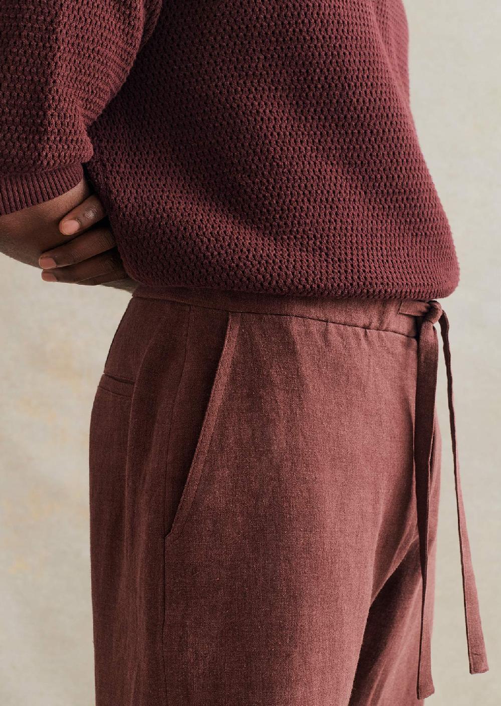 De Bonne Facture Pantalon Lounge Laine & Lin Belge