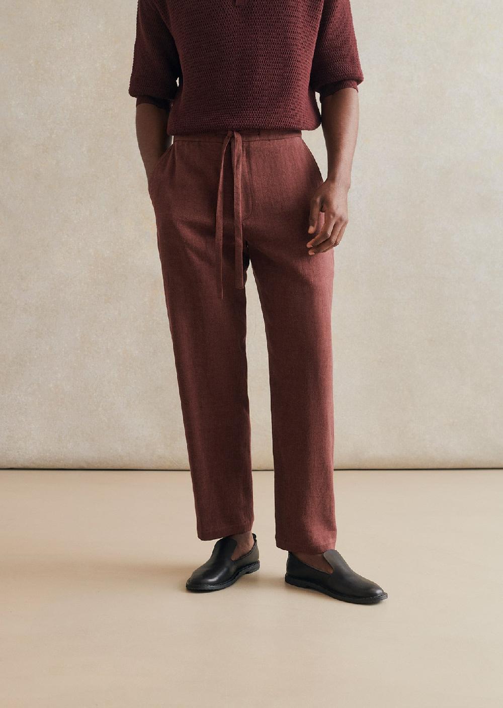 De Bonne Facture Pantalon Lounge Laine & Lin Belge