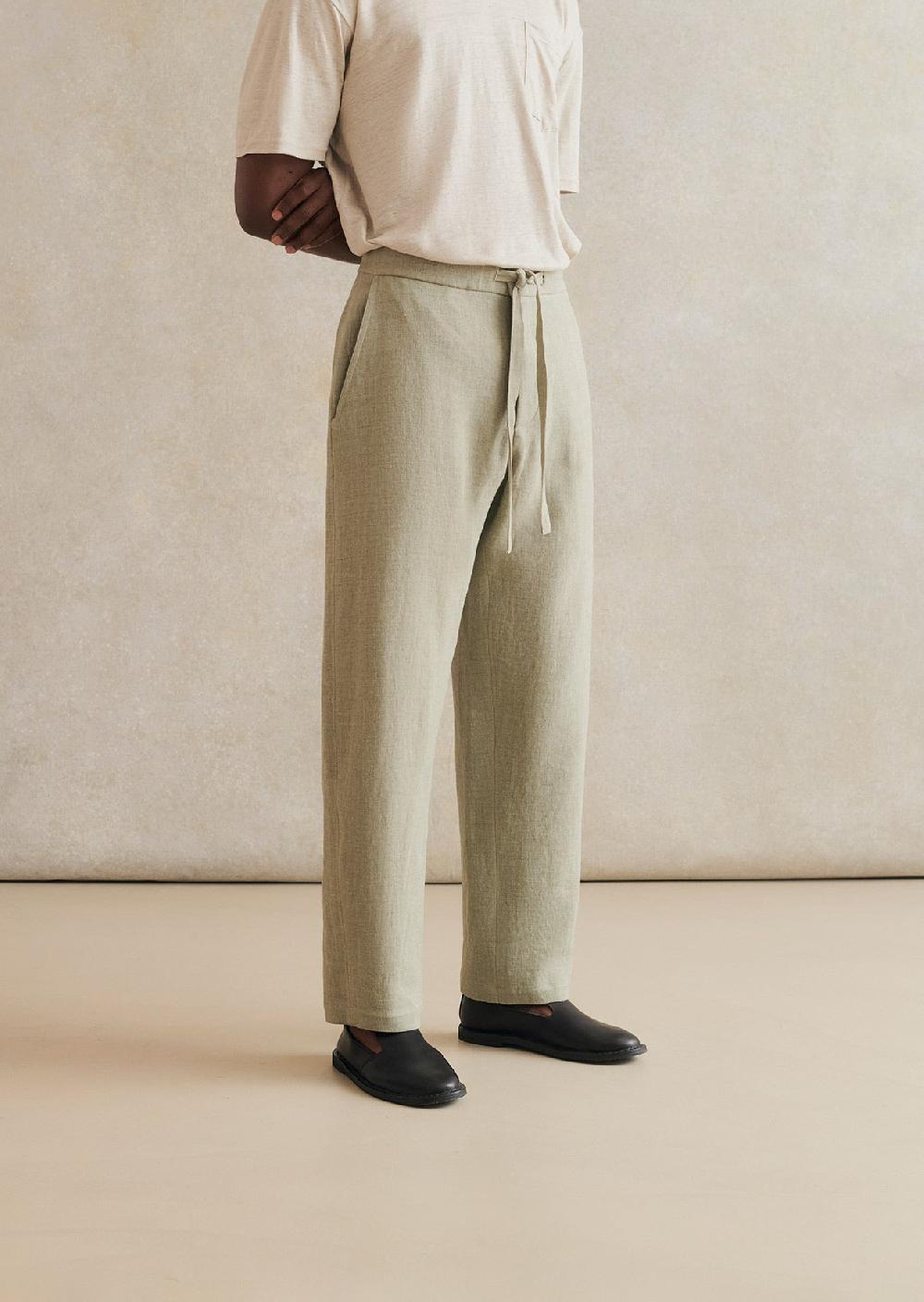 De Bonne Facture Pantalon Lounge Laine & Lin Belge