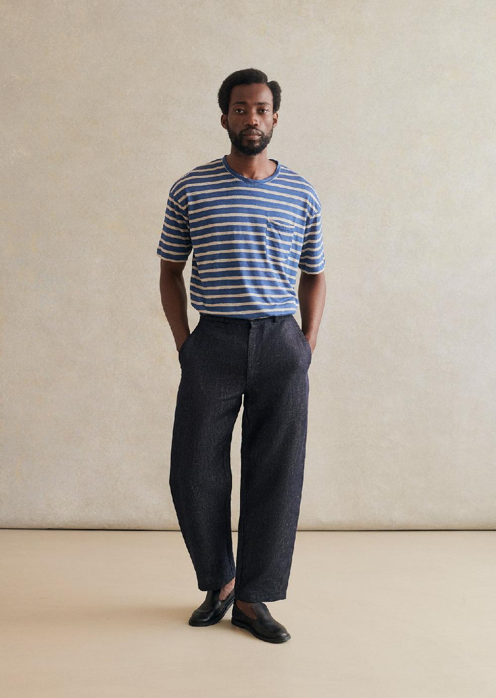 de bonne facture Pantalon Ballon Denim De Lin Français de bonne facture Pantalon Ballon Denim De Lin Français