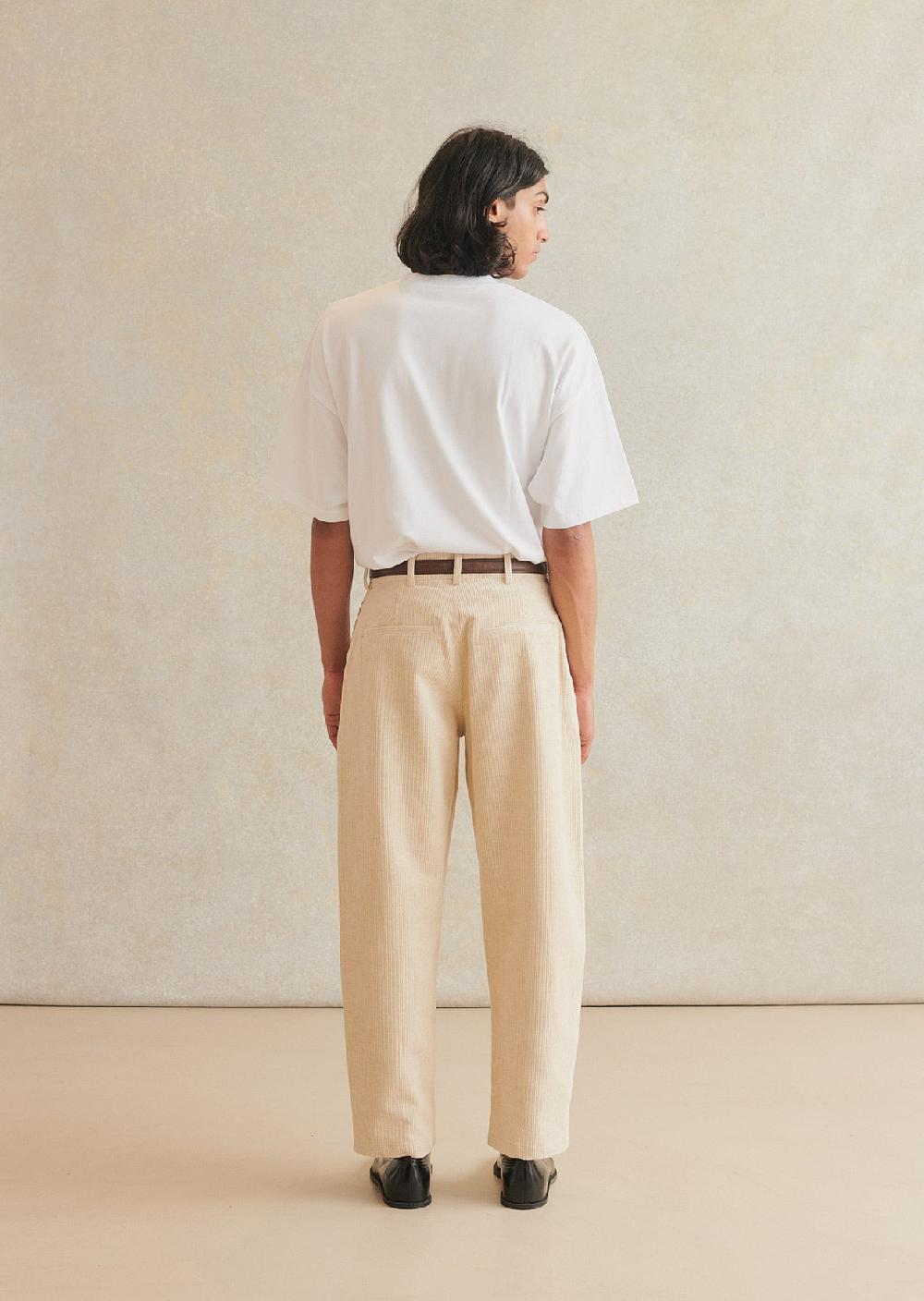 De Bonne Facture Pantalon Ballon Velours Cotelé Français Coton & Lin