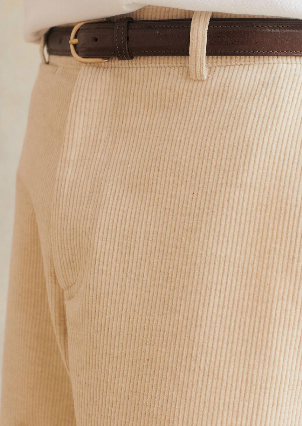 De Bonne Facture Pantalon Ballon Velours Cotelé Français Coton & Lin