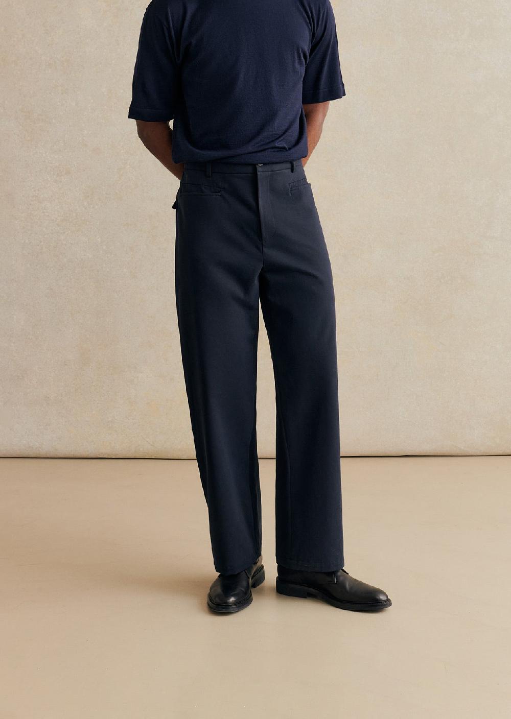 De Bonne Facture Pantalon De Travail Large Sergé De Coton Doux