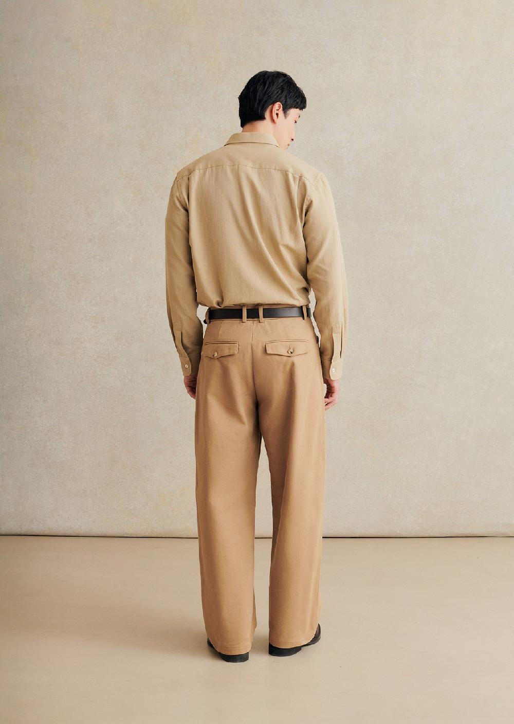 De Bonne Facture Pantalon De Travail Large Sergé De Coton Doux