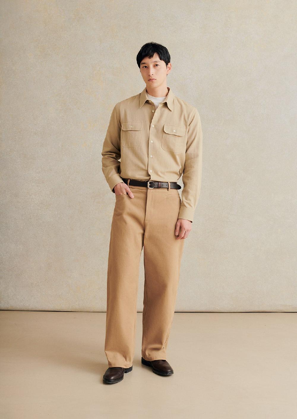 de bonne facture Pantalon De Travail Large Sergé De Coton Doux de bonne facture Pantalon De Travail Large Sergé De Coton Doux