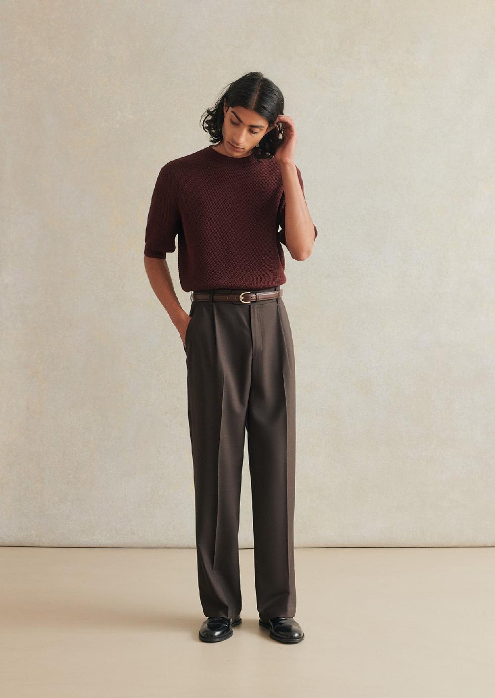 de bonne facture Pantalon Grandad Laine Froide Super 130'S de bonne facture Pantalon Grandad Laine Froide Super 130'S