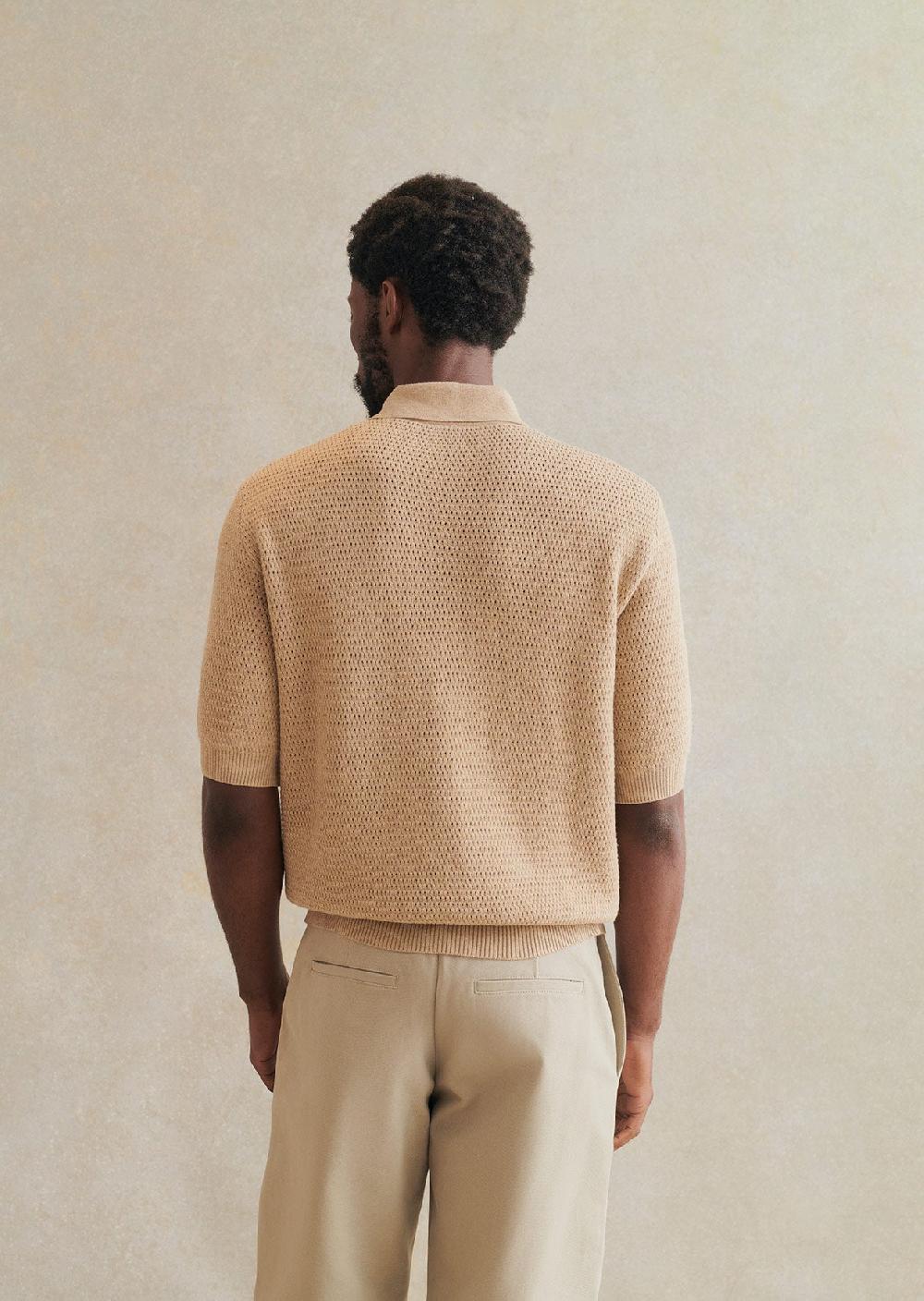 De Bonne Facture Polo Tricoté Fil De Coton Biologique