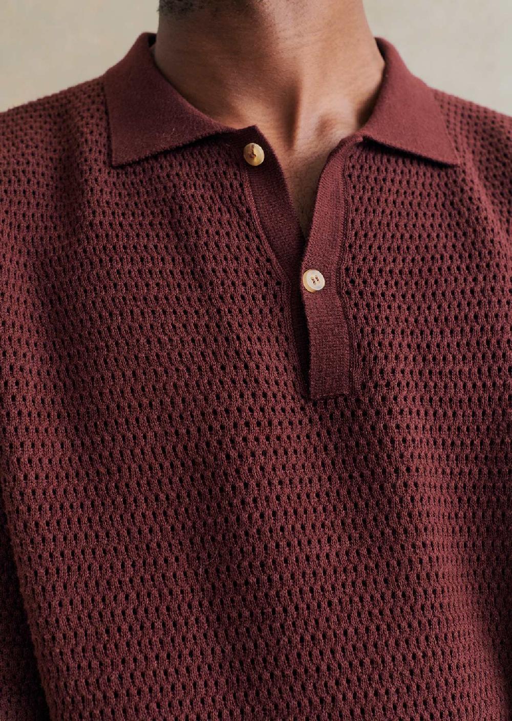 De Bonne Facture Polo Tricoté Fil De Coton Biologique