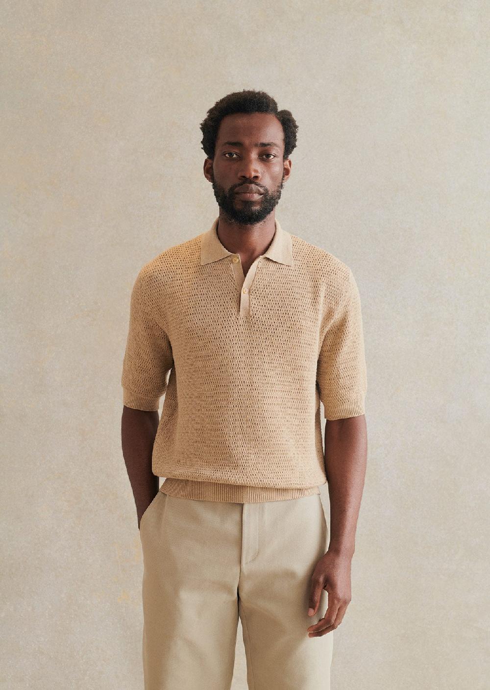 de bonne facture Polo Tricoté Fil De Coton Biologique