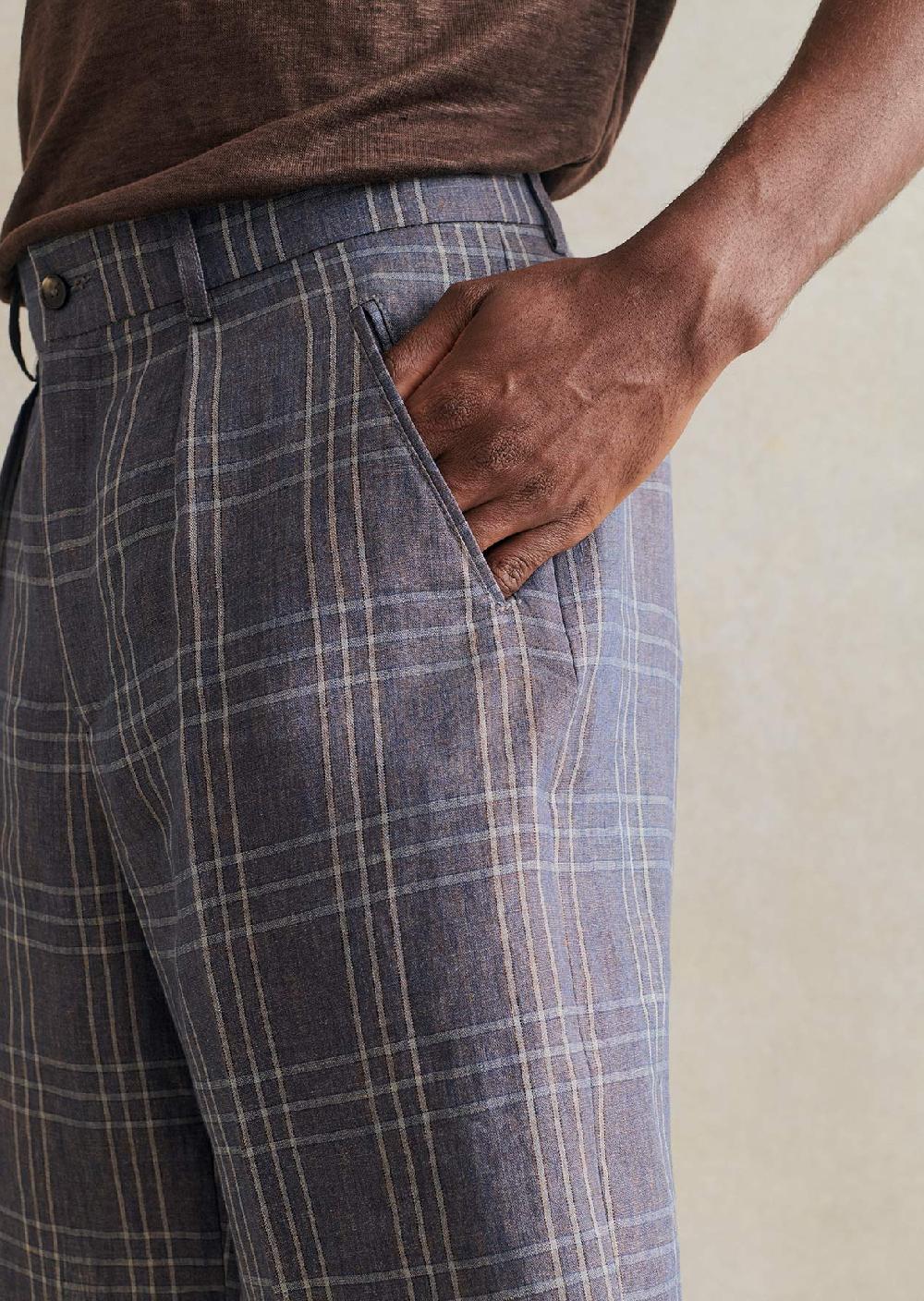 De Bonne Facture Short De Naturaliste Madras De Lin Italien