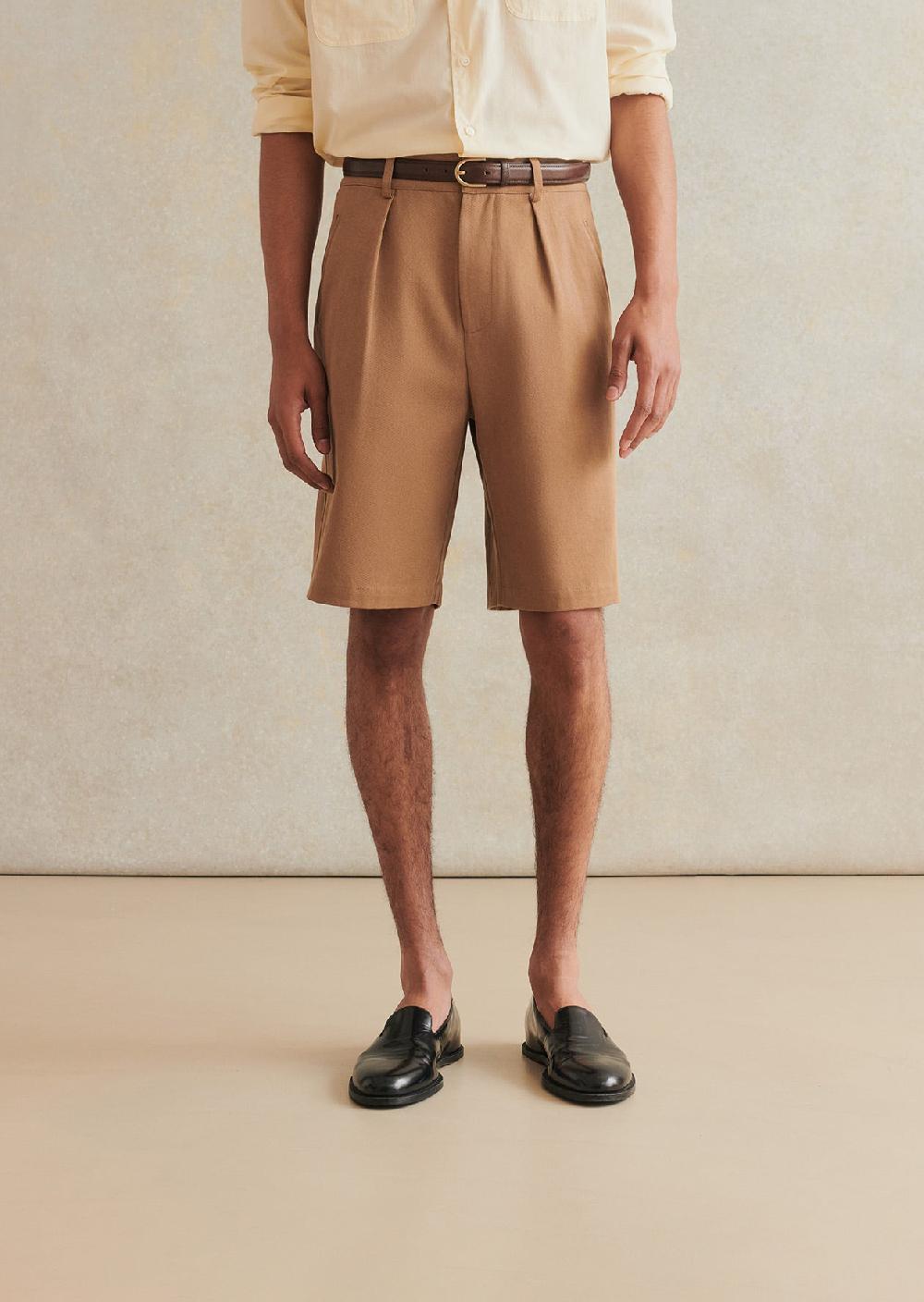 De Bonne Facture Short De Naturaliste Sergé De Coton Italien Teinture Végétale