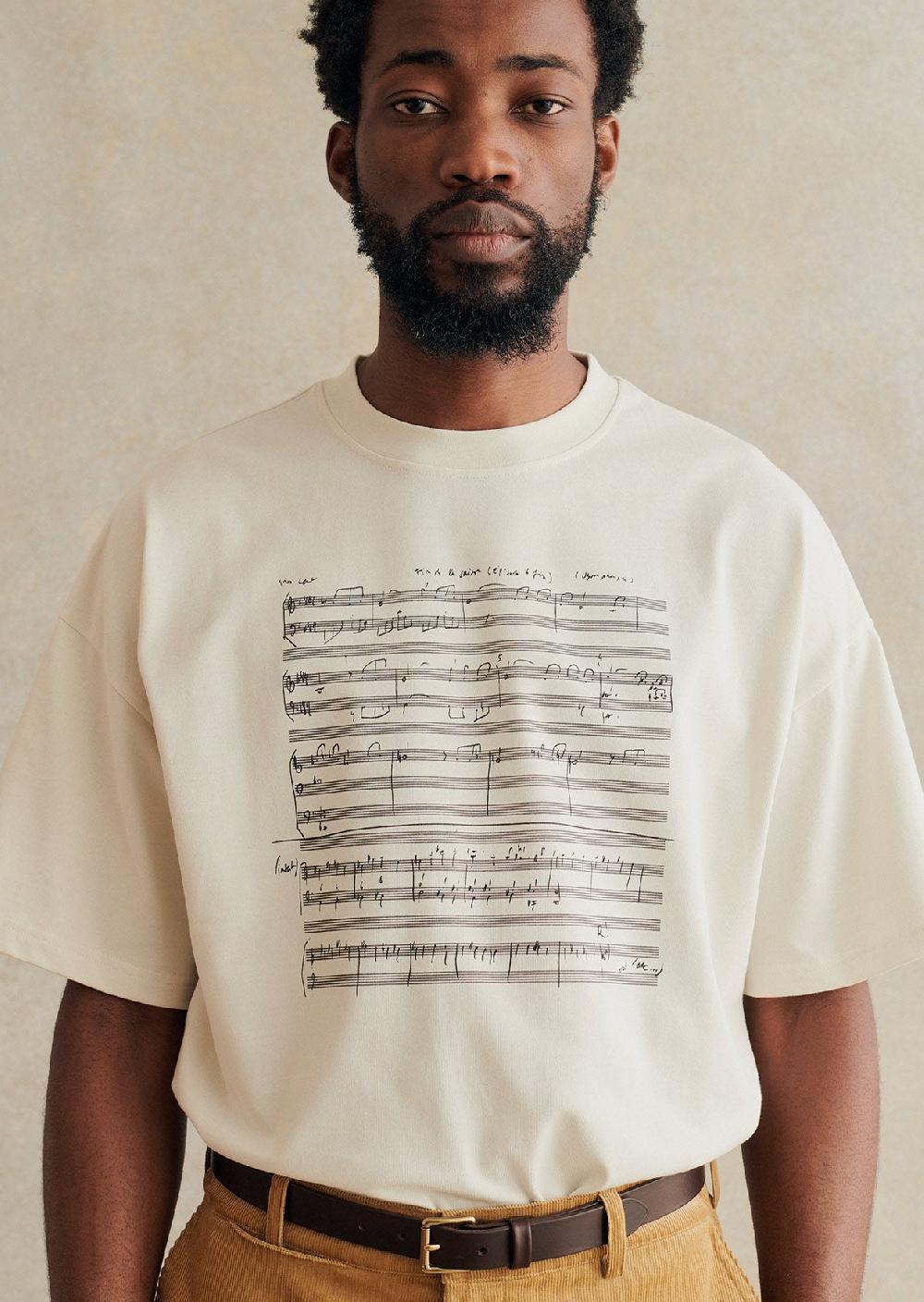 de bonne facture T-Shirt Imprimé Jersey de Coton Lourd de bonne facture T-Shirt Imprimé Jersey de Coton Lourd