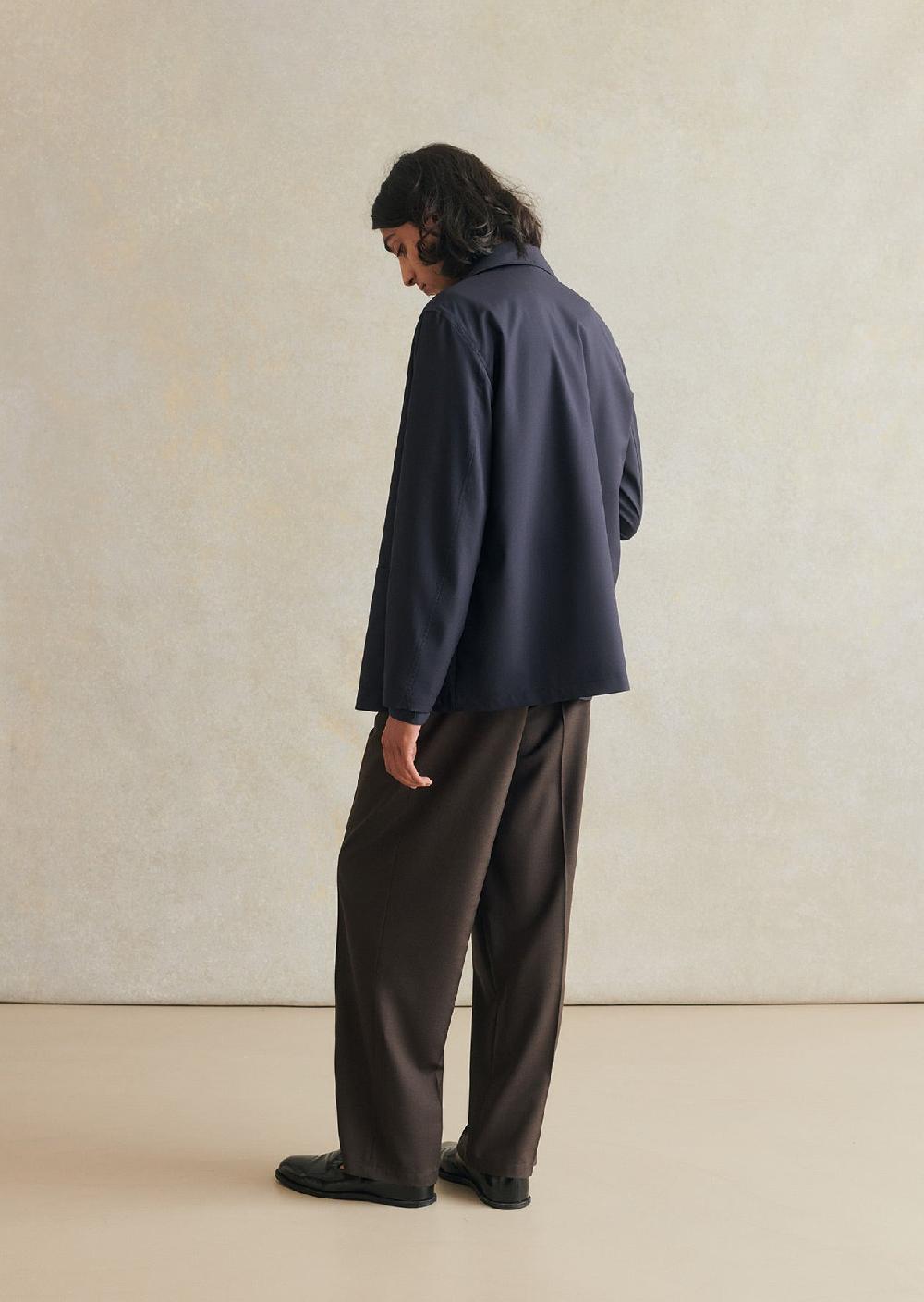 De Bonne Facture Veste Croisée Laine Froide Super 130'S