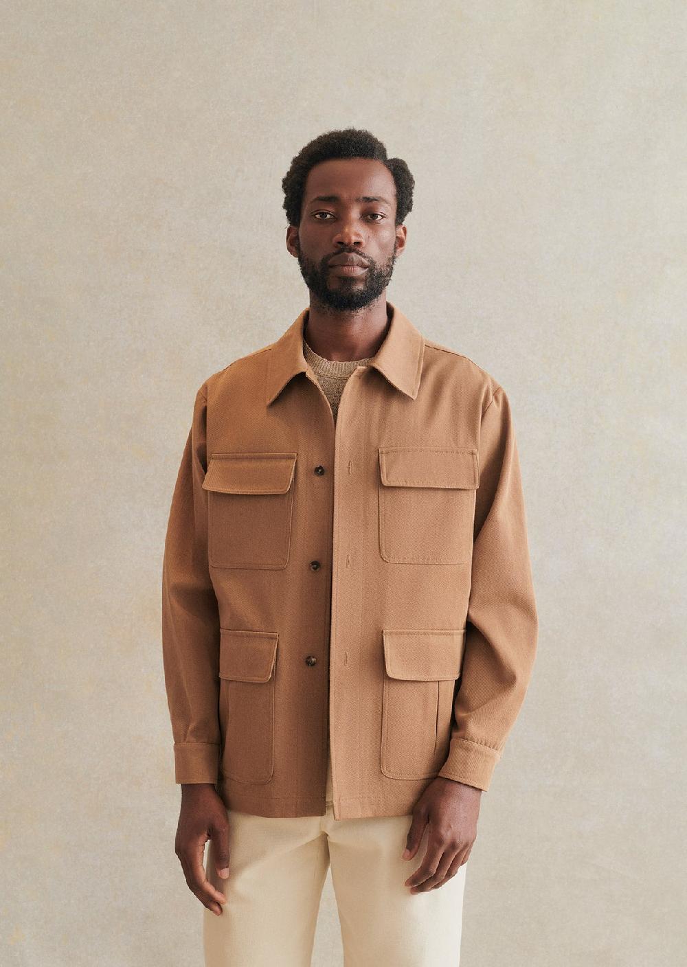 De Bonne Facture Veste De Jardinier Sergé De Coton Italien Teinture Végétale