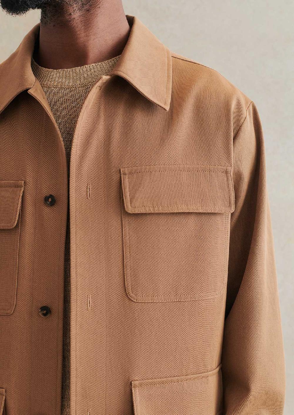 De Bonne Facture Veste De Jardinier Sergé De Coton Italien Teinture Végétale