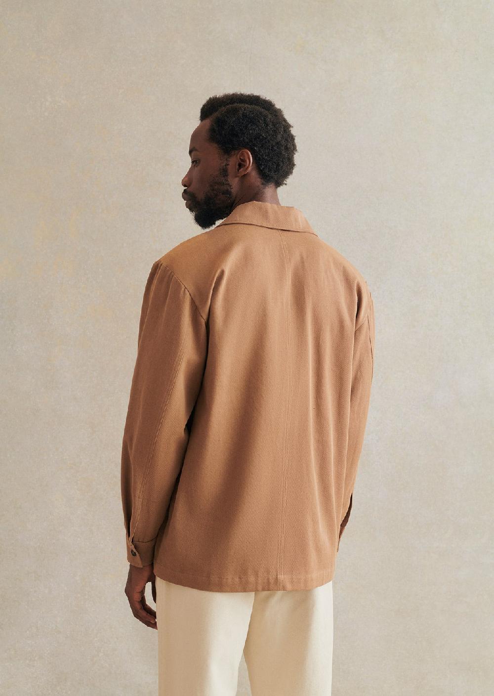 De Bonne Facture Veste De Jardinier Sergé De Coton Italien Teinture Végétale
