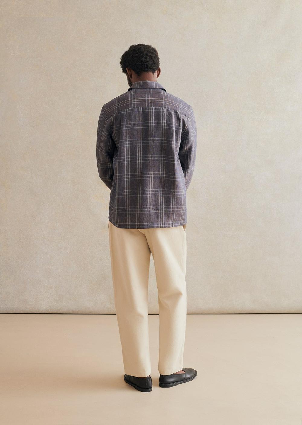 De Bonne Facture Veste De Peintre Madras De Lin Italien