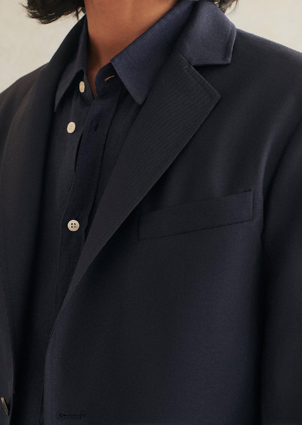 De Bonne Facture Veste Essentielle Laine Froide Super 130'S