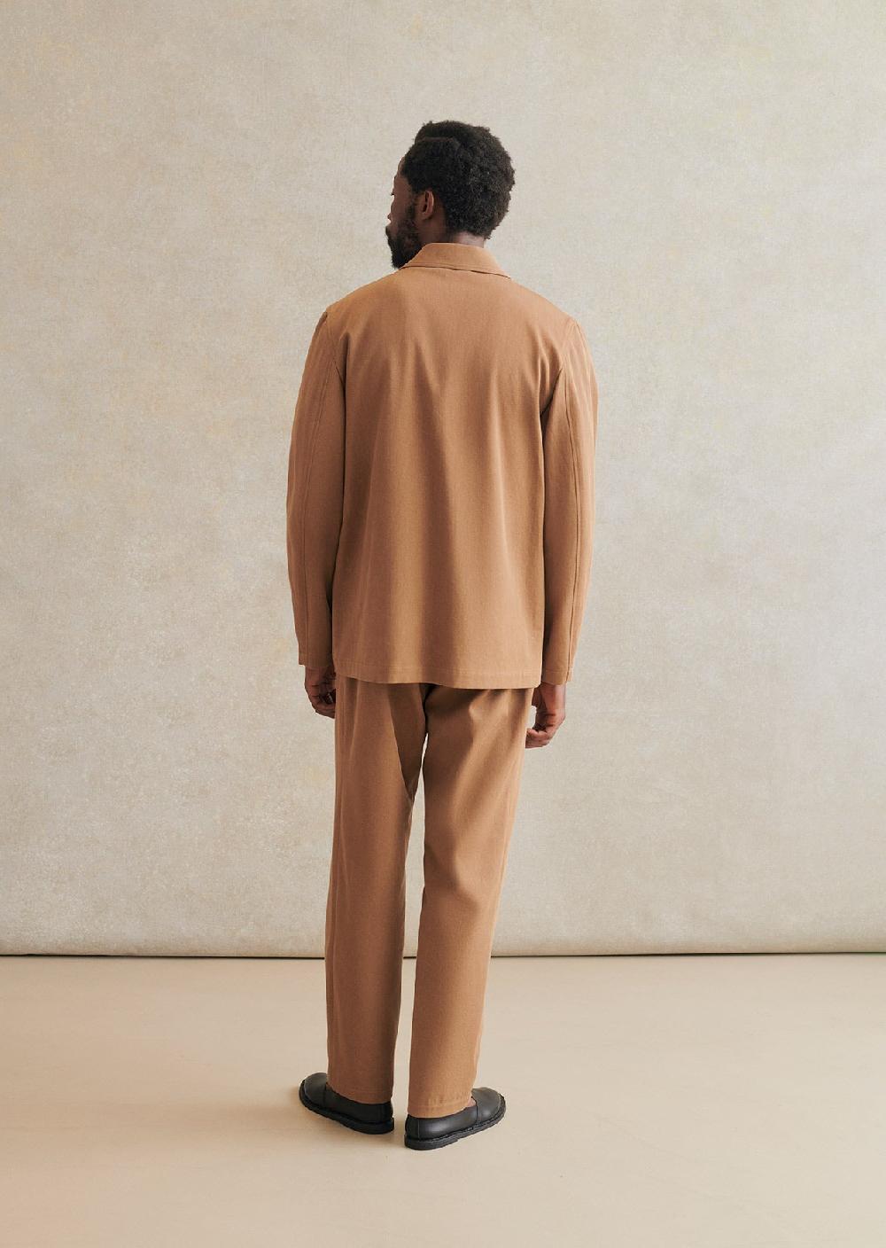 De Bonne Facture Veste Trois Boutons Sergé De Coton Italien Teinture Végétale