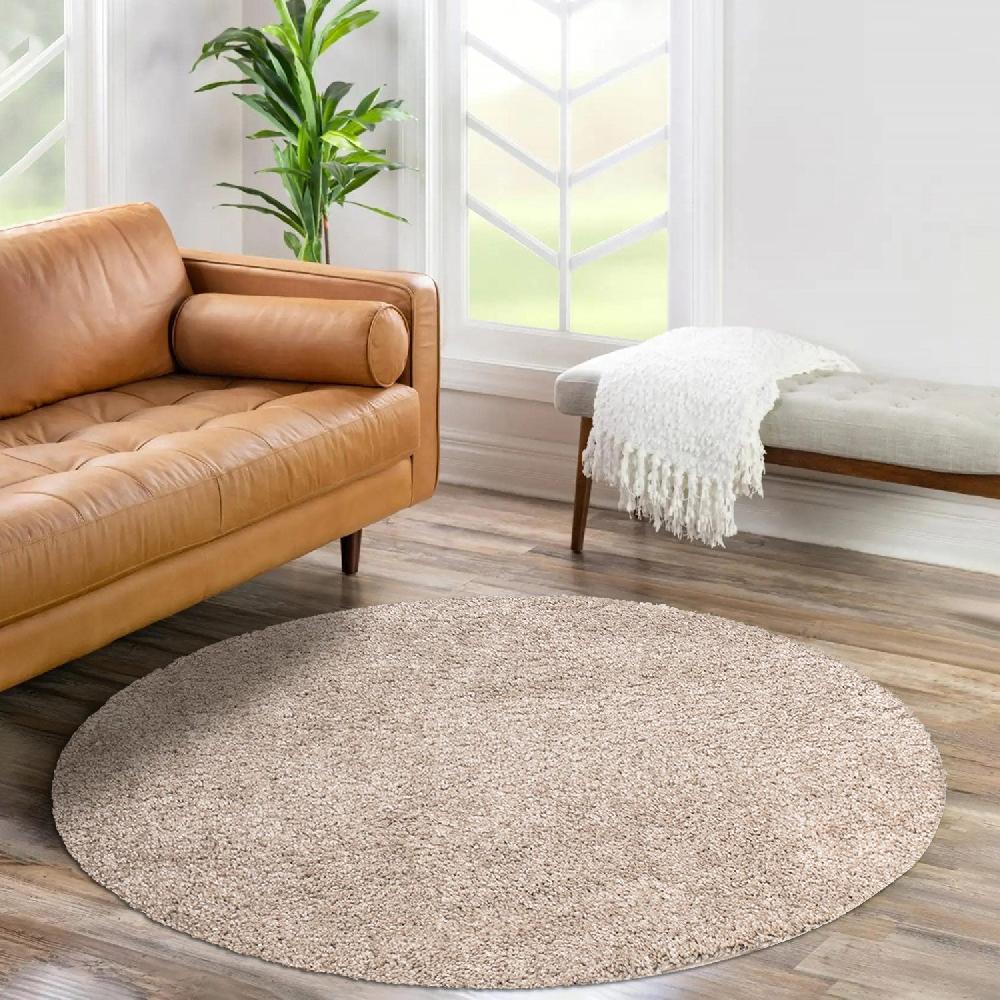 deco tapis Tapis à Poils Longs Rond SOFTY