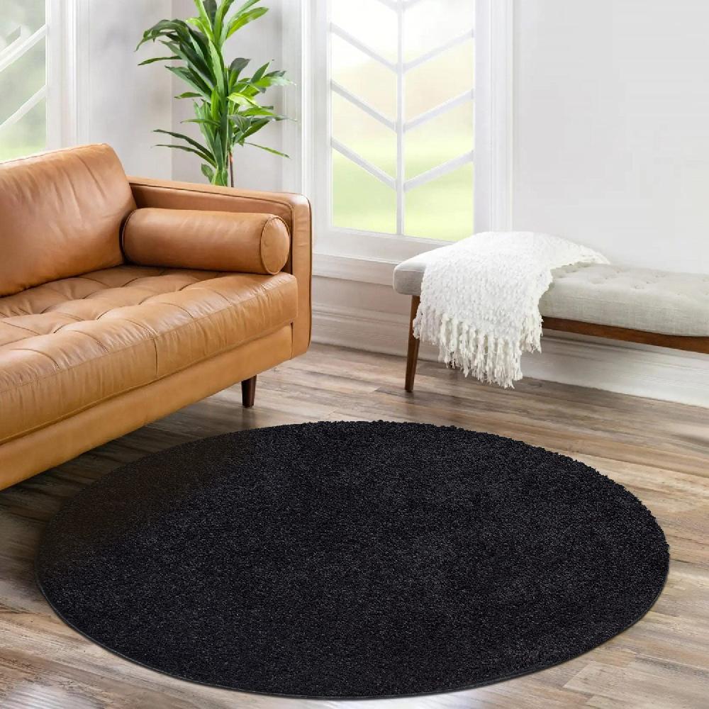 deco tapis Tapis à Poils Longs Rond SOFTY