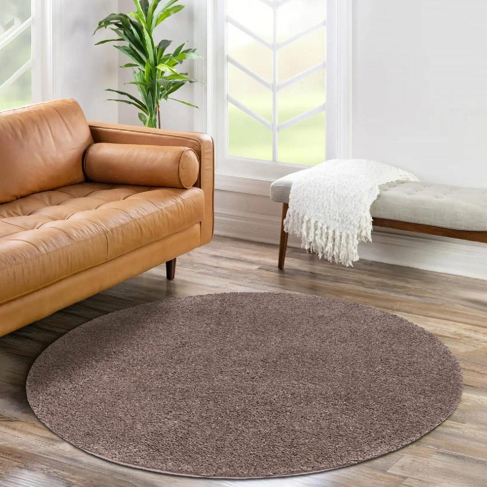 deco tapis Tapis à Poils Longs Rond SOFTY