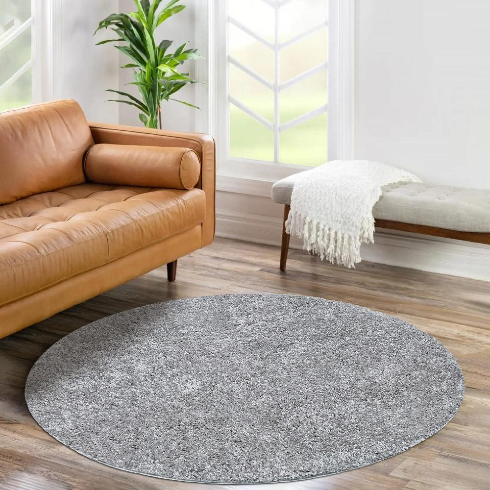 deco tapis Tapis à Poils Longs Rond SOFTY