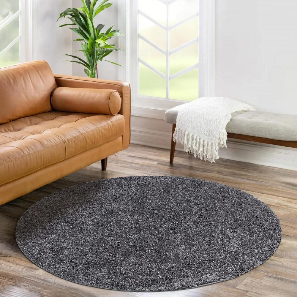 deco tapis Tapis à Poils Longs Rond SOFTY