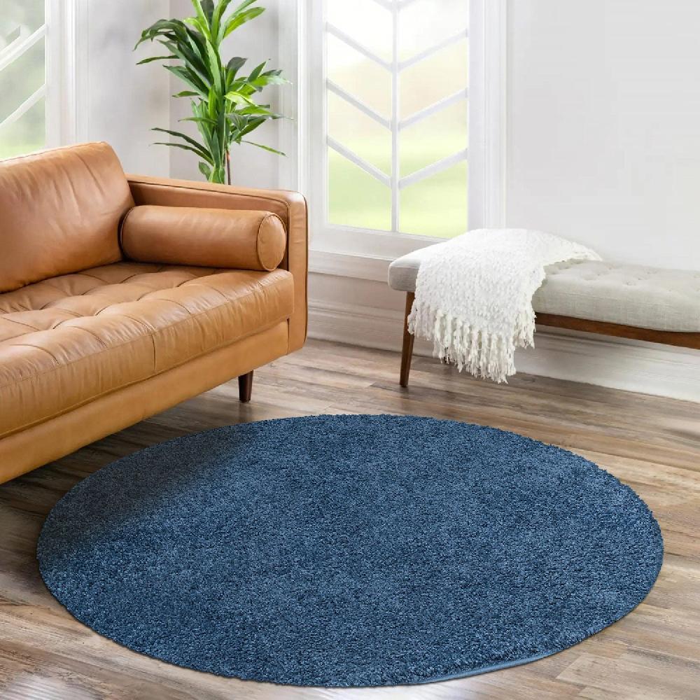 deco tapis Tapis à Poils Longs Rond SOFTY