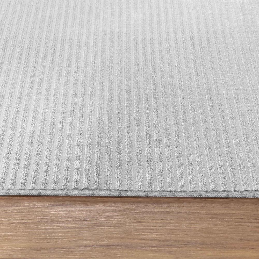 Deco Tapis Tapis Aspect Viscose à Relief Linéaire