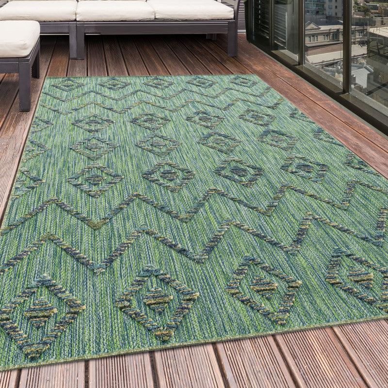deco tapis Tapis d'extérieur à relief "Kuta" Vert