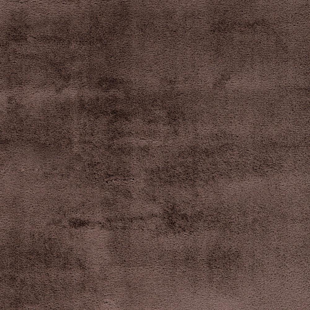 Deco Tapis Tapis De Fourrure Rond Velours Marron