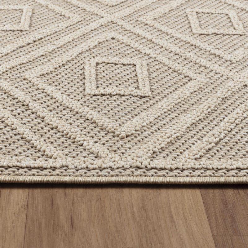 deco tapis Tapis effet Jute naturel à Relief pavés