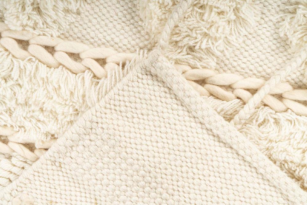 Deco Tapis Tapis Fait Main à Franges En Laine