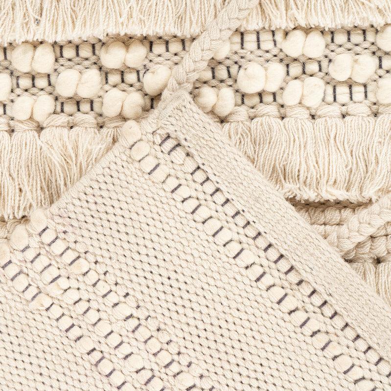 Deco Tapis Tapis Fait Main à Franges En Laine