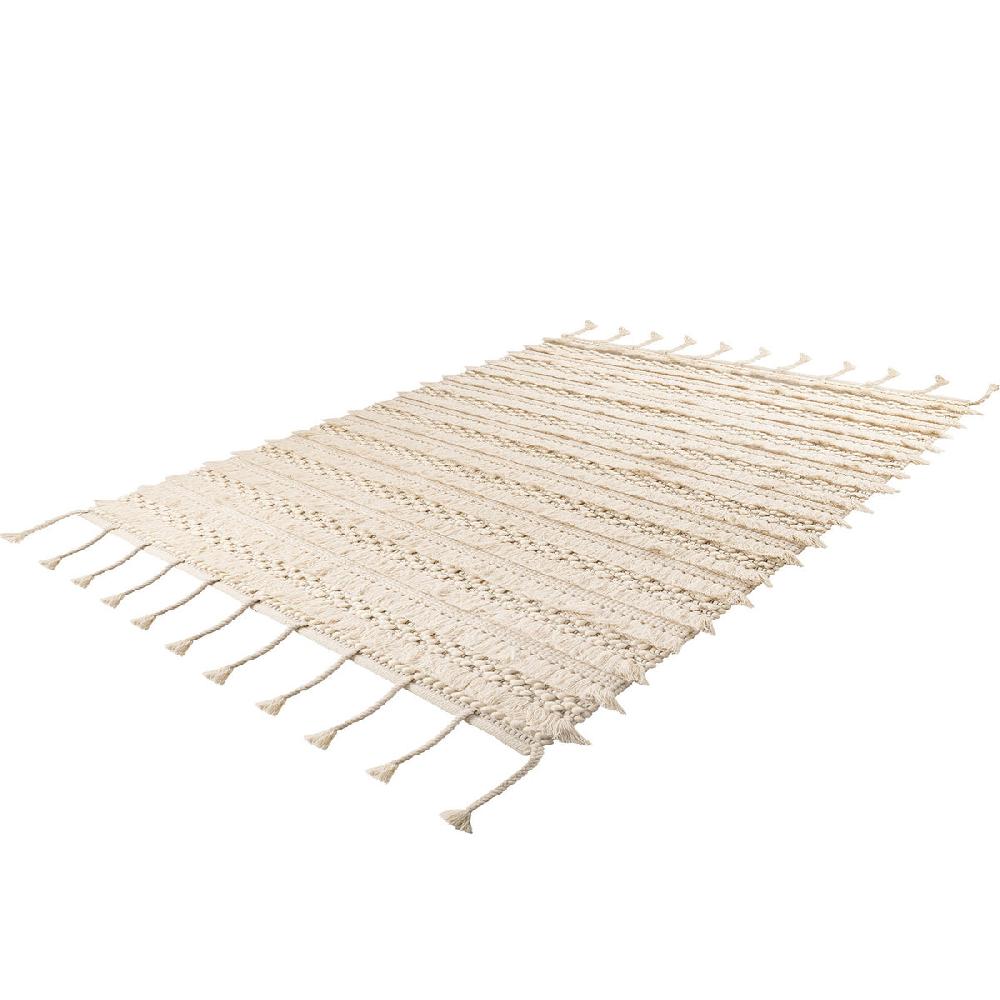 Deco Tapis Tapis Fait Main à Franges En Laine