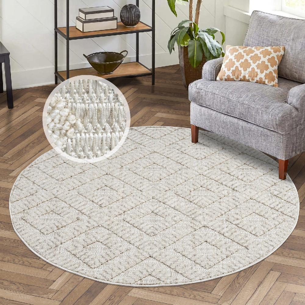 Deco Tapis Tapis Mira Laineux Relief Crème