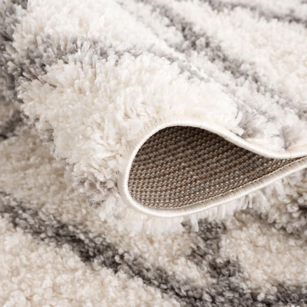 Deco Tapis Tapis Moelleux à Franges Tressées Rust