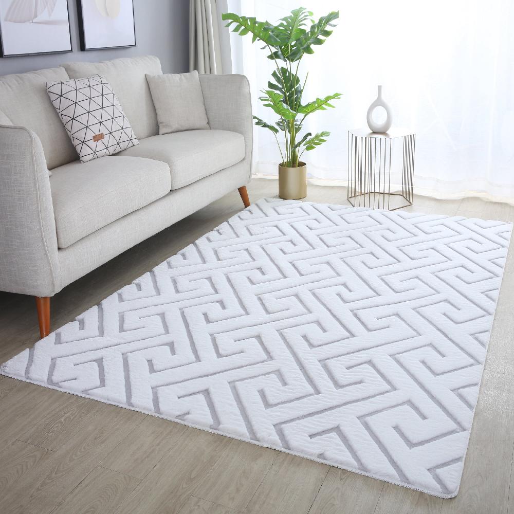 Deco Tapis Tapis Peluche Doux à Relief Labyrinthe