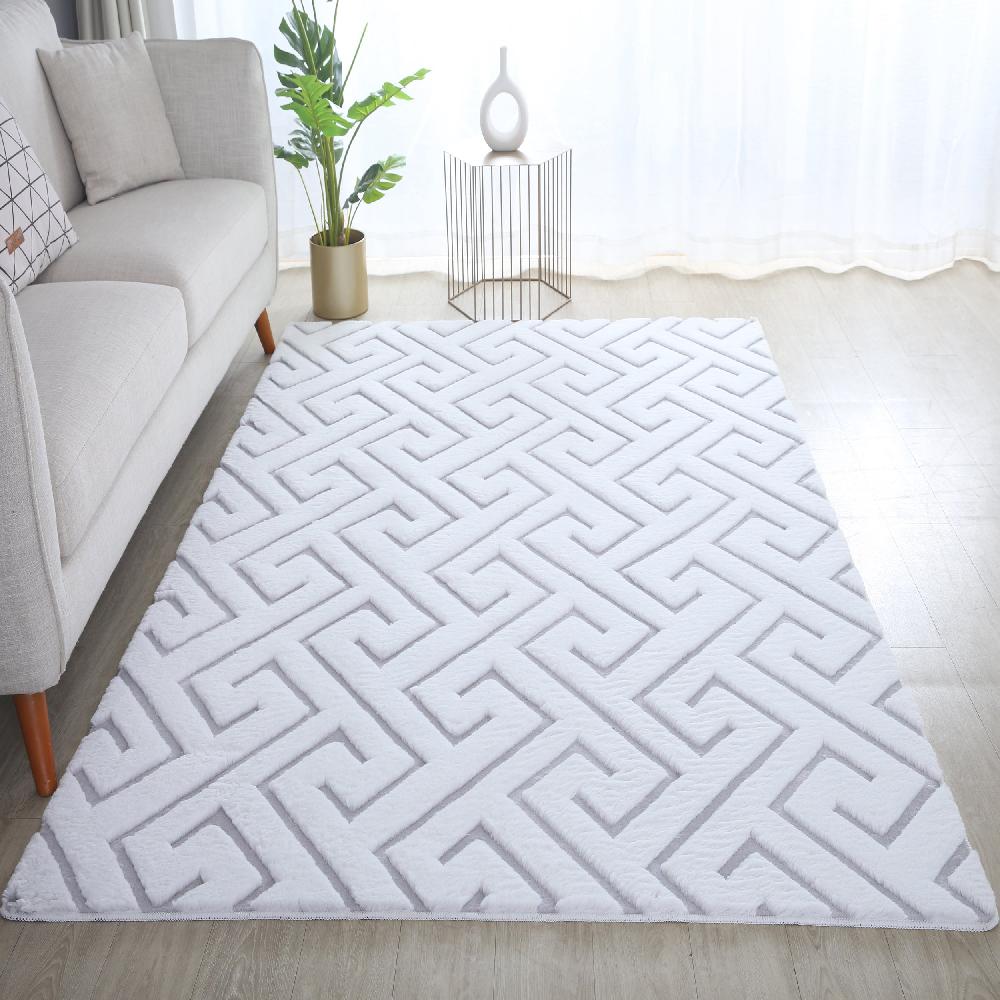 Deco Tapis Tapis Peluche Doux à Relief Labyrinthe