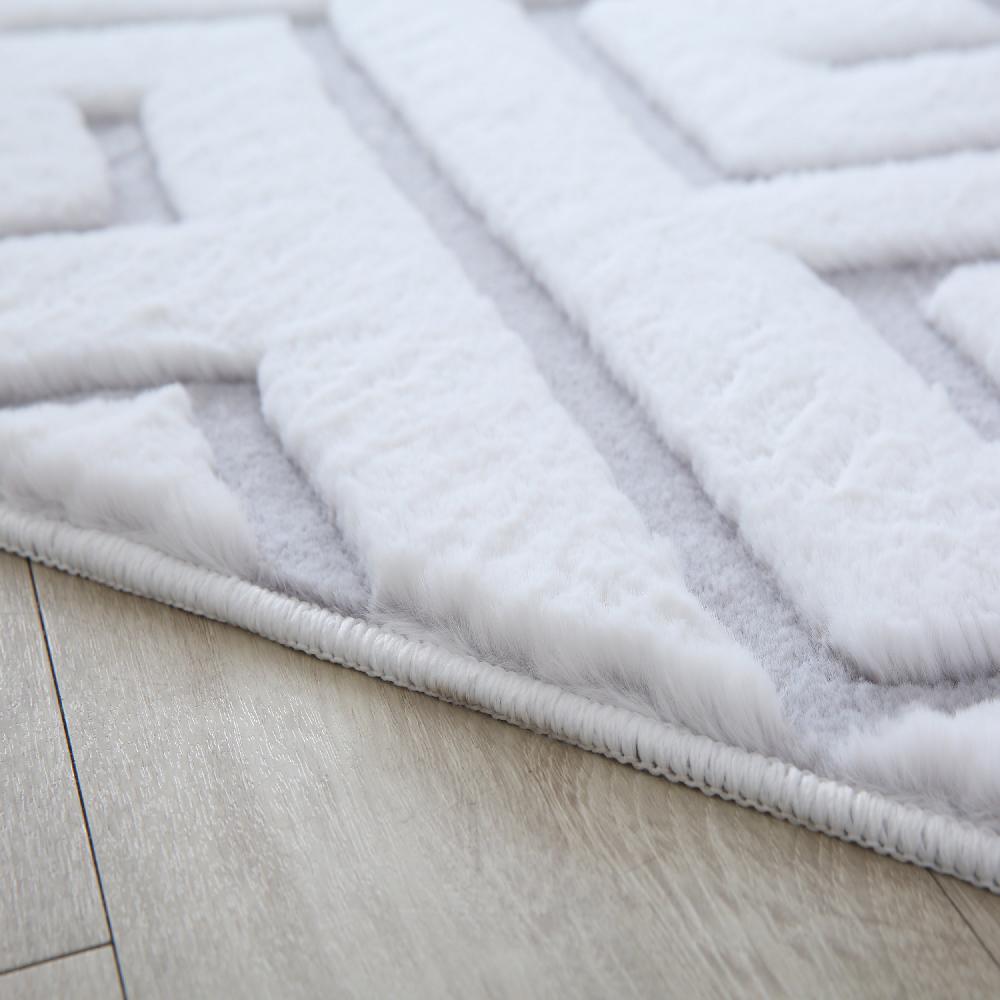 Deco Tapis Tapis Peluche Doux à Relief Labyrinthe