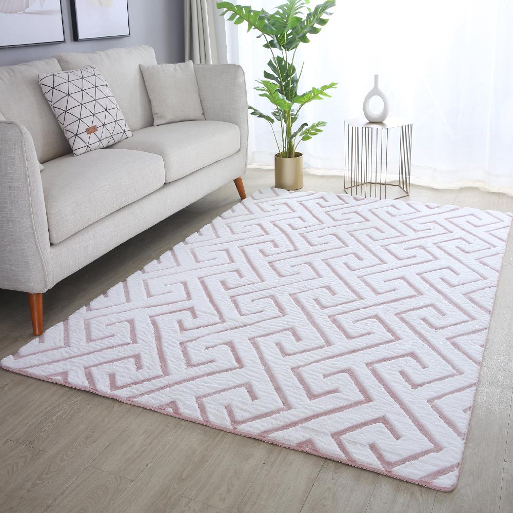 Deco Tapis Tapis Peluche Doux à Relief Labyrinthe