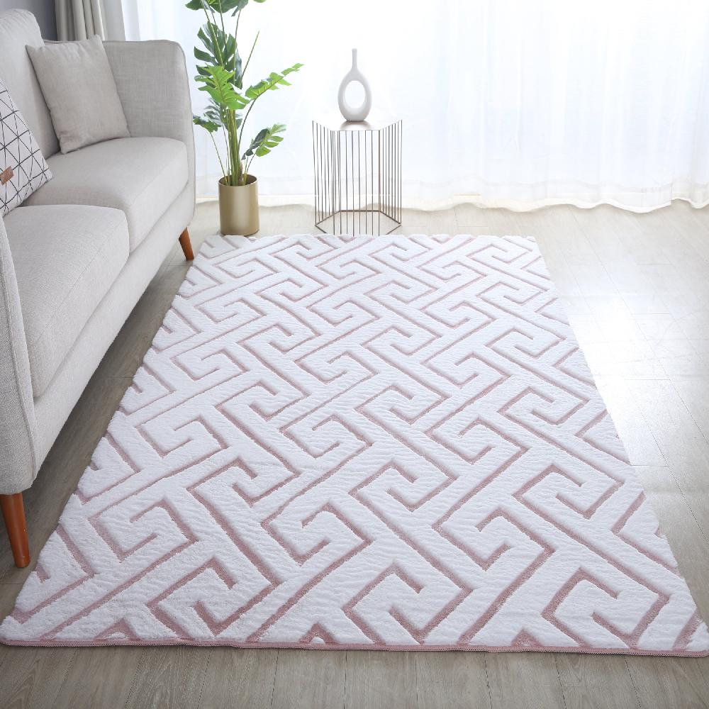 Deco Tapis Tapis Peluche Doux à Relief Labyrinthe