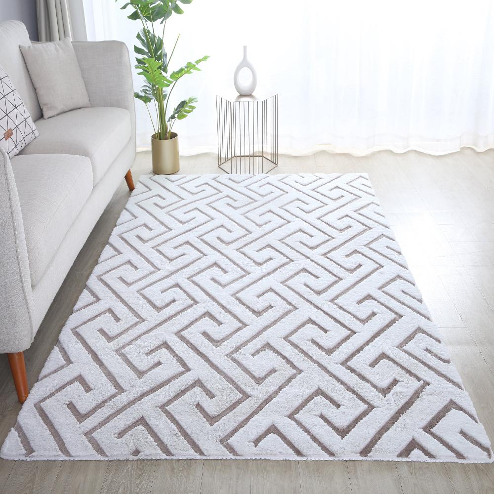 Deco Tapis Tapis Peluche Doux à Relief Labyrinthe