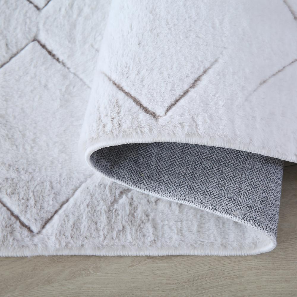 Deco Tapis Tapis Peluche Doux à Relief Losange