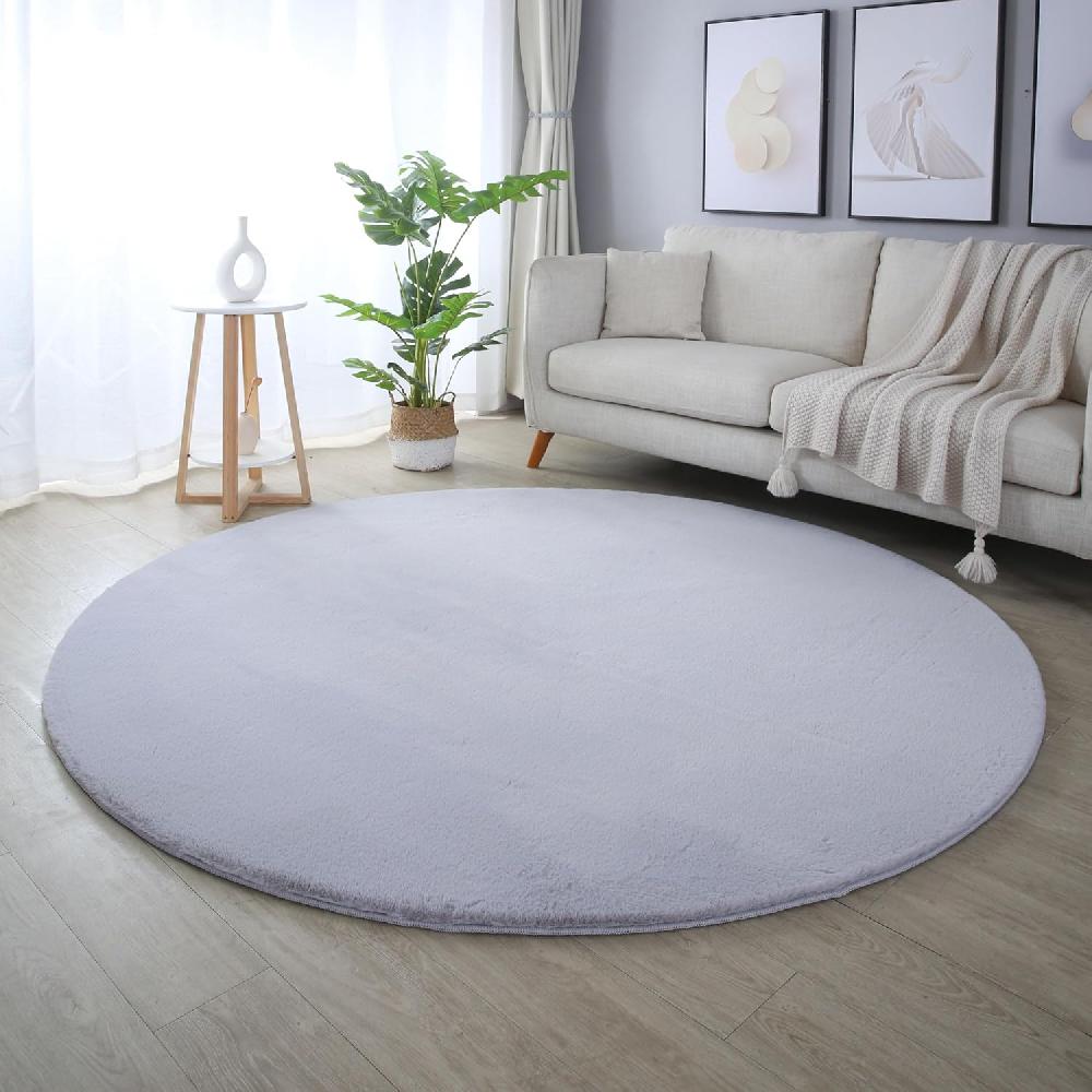 Deco Tapis Tapis Rond Fausse Fourrure Toucher Doux
